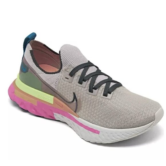 Nike React Size 8 Running Shoes Rainbow Color Womens Euc - Picture 5 of 10